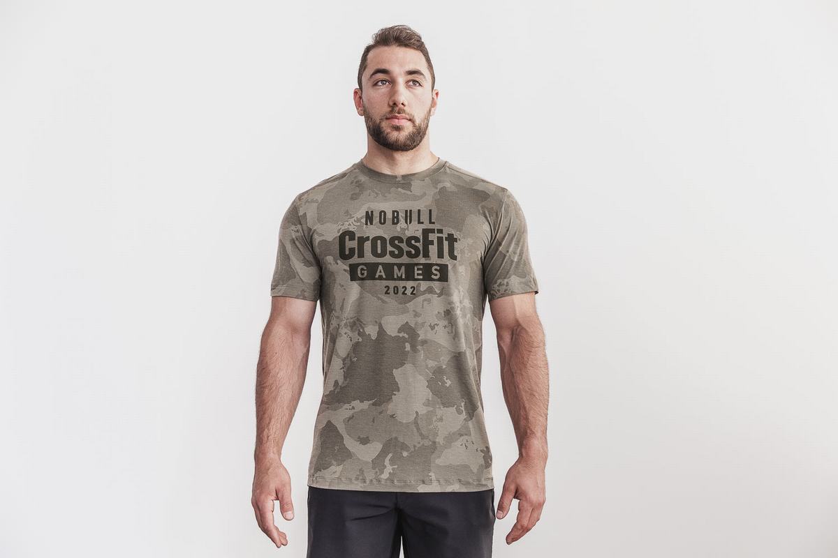 Nobull Crossfit Games® 2022 Men's T Shirts Camo | Australia (DC6194)